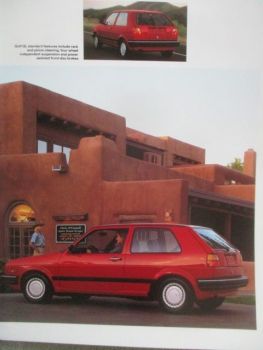 VW Golf +GTI Typ19E USA Brochure 1990