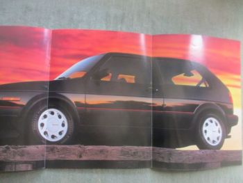 VW Golf +GTI Typ19E USA Brochure 1990