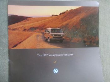 VW Vanagon GL +Syncro T3 +Camper +Syncro +GL1987 USA Broschüre