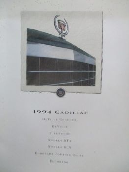 Cadillac 1994 USA Brochure