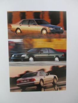 Mercedes Benz USA Großformat Prospekt S600 Sedan W140 Coupé C140 +SL600 R129