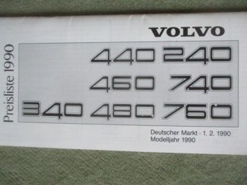 Volvo Preisliste 1990
