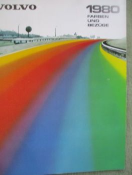 Volvo Farben und Bezüge 1980 Prospekt