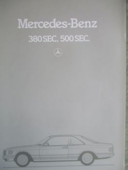 Mercedes Benz 380SEC 500SEC C126 November 1983