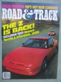 Road & Track September 1988 Nissan 240SX