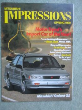 Mitsubishi Impressions Spring 1989 Galant GS