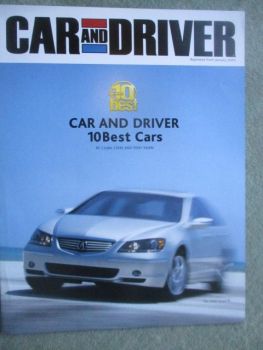 Car and Driver January 2005 Accura R
