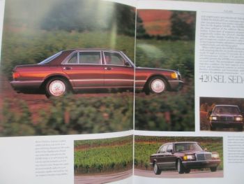 Mercedes Benz S-Class W126 1988 USA Brochure
