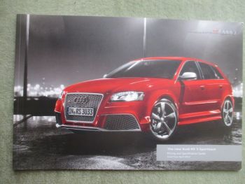 Audi RS 3 Sportback Englisch (8PA) brochure April 2012