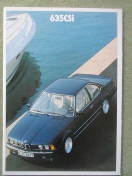 BMW 635CSI E24 Coupé Prospekt März 1988