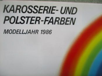 Citroen Karosseriefarben und Polster 1986