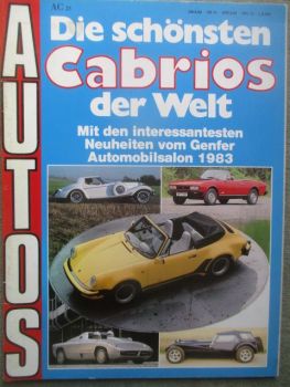 Die schönsten Cabrios der Welt vom Genfer Automobilsalon 1983