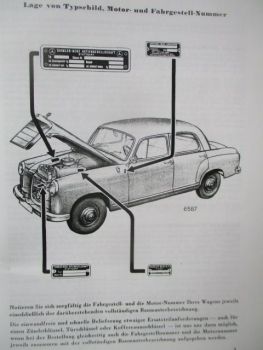 Mercedes Benz Typ 190b W121 Betriebsanleitung 1971