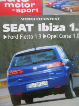 auto motor & sport 4/2003 Vergleichstest Seat Ibiza
