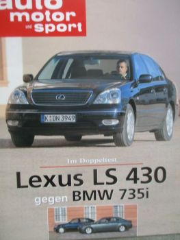 auto motor & sport 2/2002 Lexus LS430 vs. BMW 735i E65