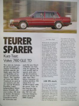 auto illustrierte 4/1983 Volvo 760 GLE TD Kurz-Test