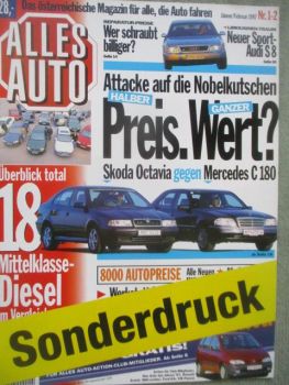 Alles Auto Skoda Octavia SLX 1.8 20V vs. Mercedes C180 Elegance W202