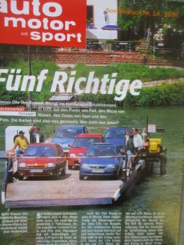 auto motor & sport 14/1998 Fünf Richtige Vergleichstest Kleinwagen