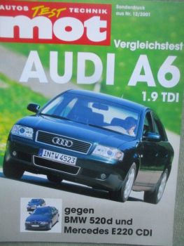 mot 12/2001 Vergleichstest Audi A6 1.9TDi