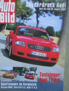 Auto Bild 35/2003 Audi TT 3.2 Vergleichstest Testsieger