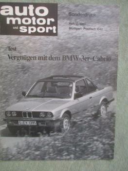auto motor & sport 12/1983 Test BMW 3er Cabrio Baur TC2
