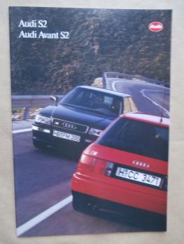 Audi S2 (Typ 8C) B4 +Avnat S2 Prospekt Juli 1993 Rarität