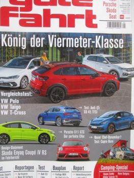 gute fahrt 5/2022 Skoda Enyaq Coupé iV,Audi S3 Limousine,Cupra Born,VW Taigo vw. VW T-Cross vs. VW Polo Typ2G