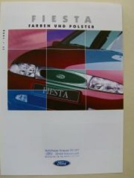 Ford Fiesta Farben & Polster Juli 1998 NEU