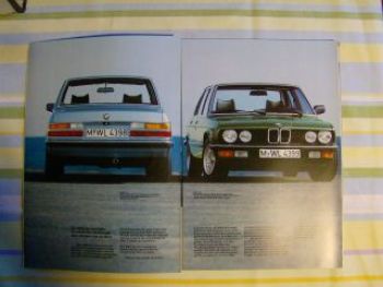 BMW Prospekt 518 520i 525i 528i 1984 E28 Rarität