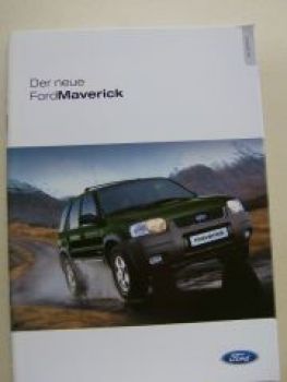 Ford Maverick Prospekt +Limited V6+Highclass Dezember 2001