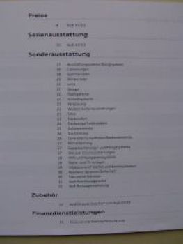 Audi A3 +Sportback Prospekt April 2010 +Preisliste NEU