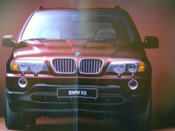 BMW X5 E53 Fahren in einer Dimension März 1999 A3 Prospekt NEU