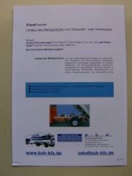 Ford Transit Aufbau des Fahrgestells zum Kipper