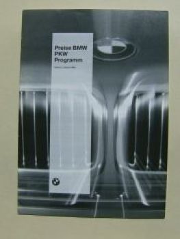 BMW Preisliste E36 E34 E38 E31 Januar 1995 +M3 +M5
