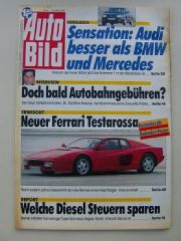 Auto Bild 8/1991 Ferrari Testarossa,BMW 320i,525iE34,Kadett A
