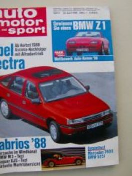 ams 9/1988 W124 260E, 525i E34, M3 E30,325i Touring,Brabus