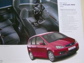 Ford Focus C-Max Prospekt August 2003 NEU