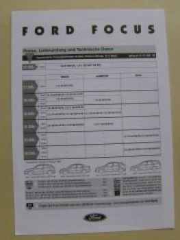 Ford Focus Trend Ambiente Ghia Oktober 1998