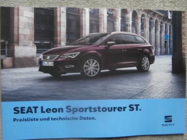 Seat Leon Sportstourer ST+FR +Black Matt Preisliste Juli 2019