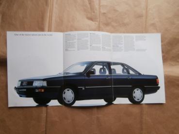 Audi 200 Typ44 Englischer Prospekt Januar 1985
