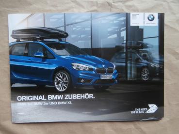 BMW 1er, 2er und X1 Prospekt Zubehör März 2016