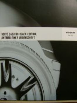 Volvo S60/V70 Black Edition Prospekt September 2003 NEU