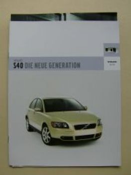 Volvo S40 Vorabprospekt 2004 NEU