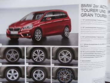 BMW 1er, 2er und X1 Prospekt Zubehör März 2016