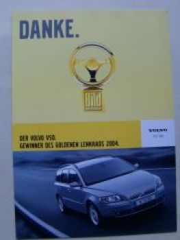 Volvo V50 Gewinner des Goldenen Lenkrads 2004 Prospekt
