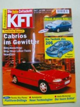 KFT 7/1998 Fiesta/Ka/Puma,Peugeot 206, Astra GSI,Cabrios