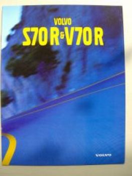 Volvo S70R & V70R Dänemark Prospekt 1998 NEU
