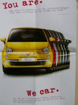 Fiat 500 You are.We car Prospekt Poster NEU