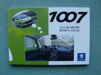 Peugeot 1007 Pressemappe 2007 Vorstellung