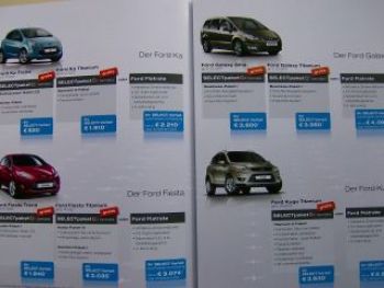 Ford Select pakete S-Max Focus Fiesta Ka Mai 2010 NEU